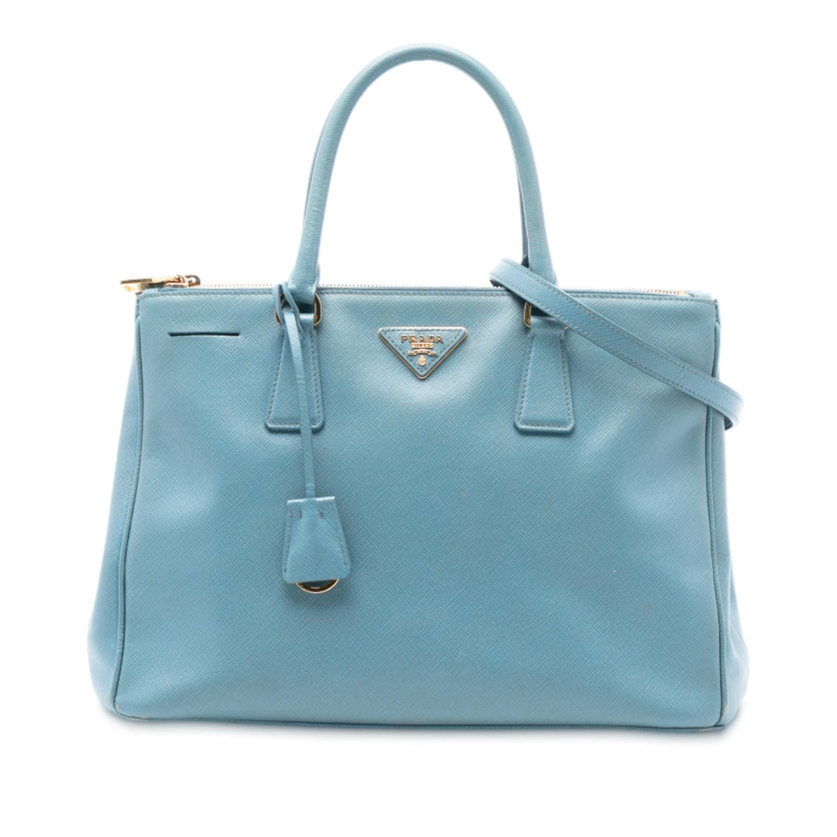 Prada Medium Saffiano Lux Galleria Double Zip Satchel