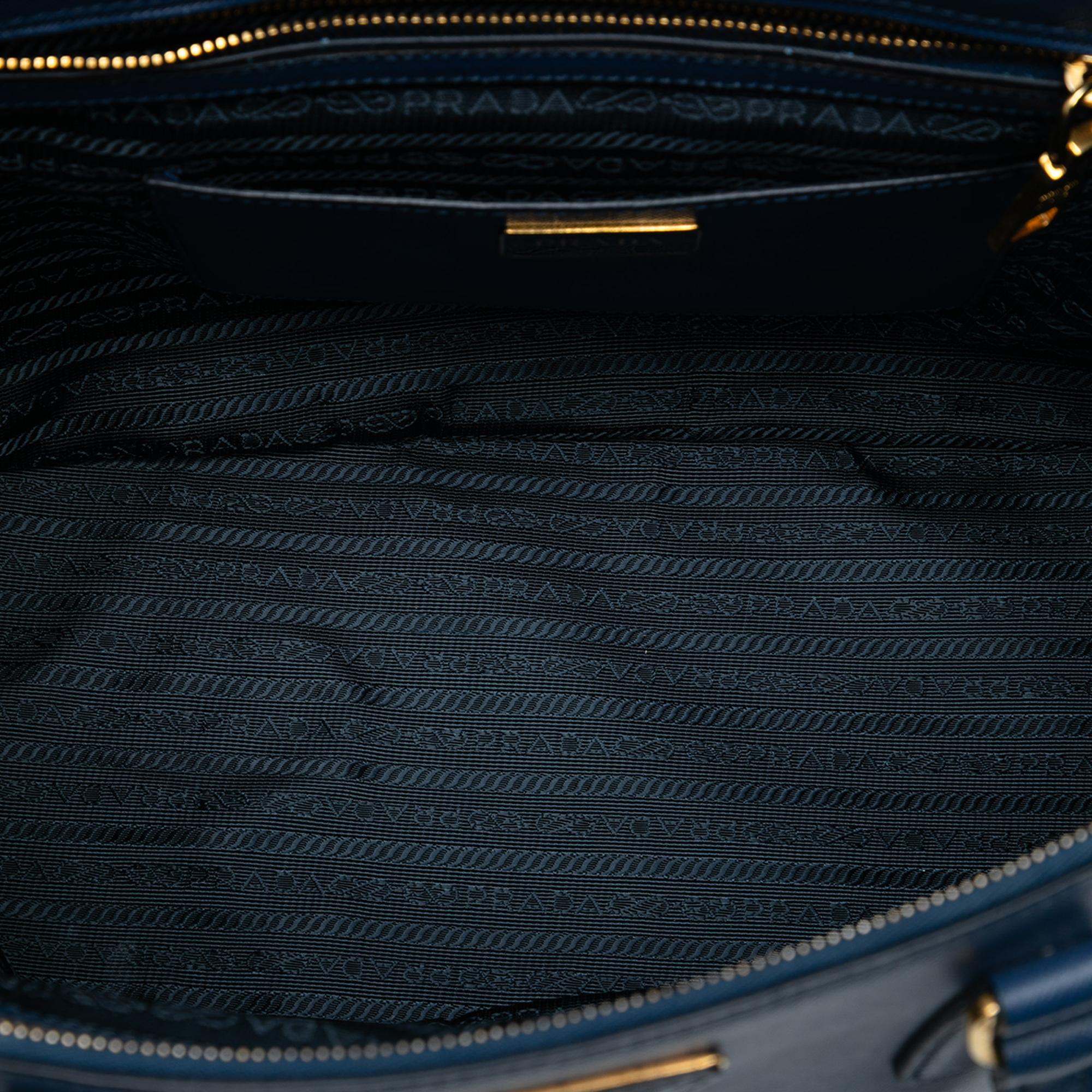 Prada Medium Saffiano Lux Galleria Double Zip Satchel