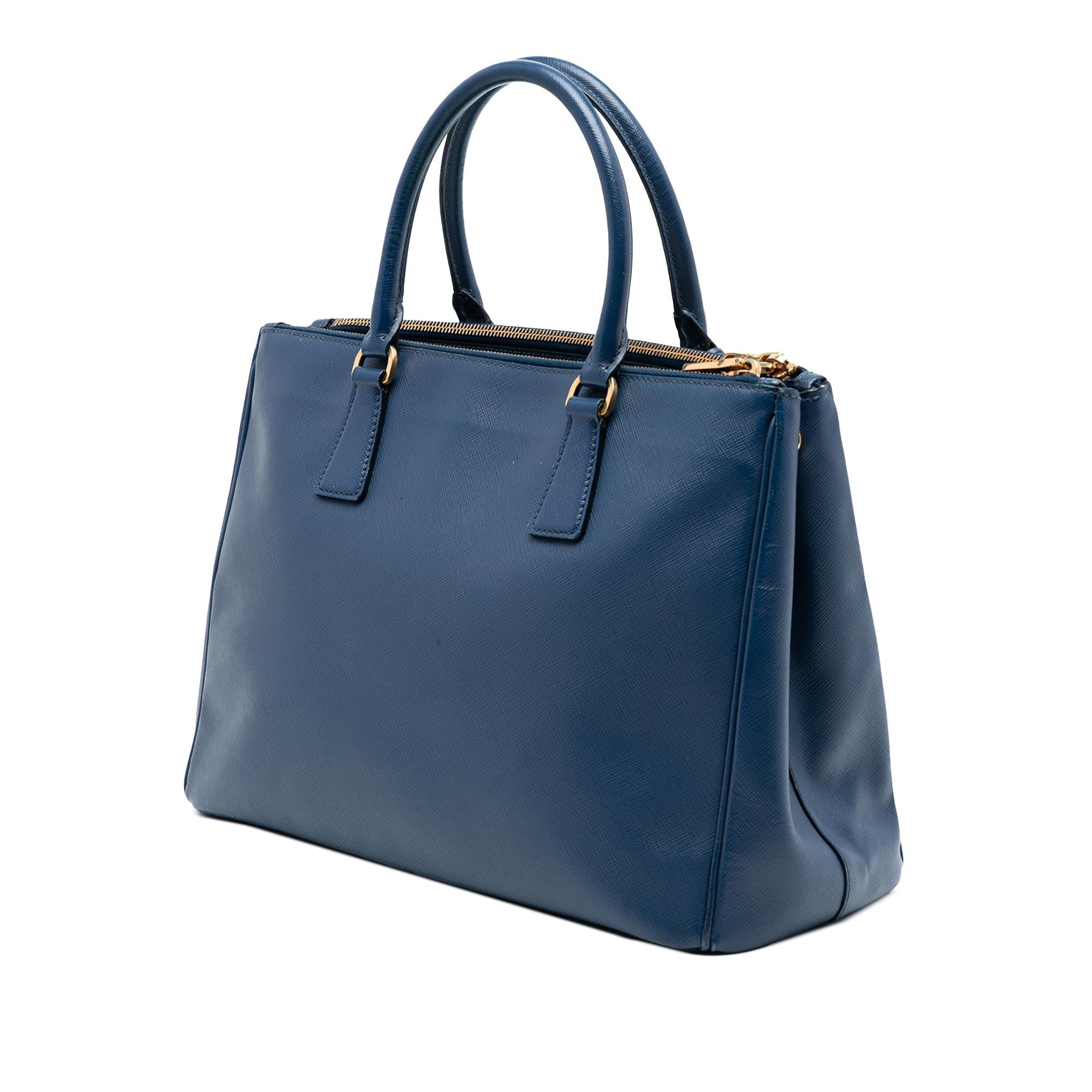 Prada Medium Saffiano Lux Galleria Double Zip Satchel