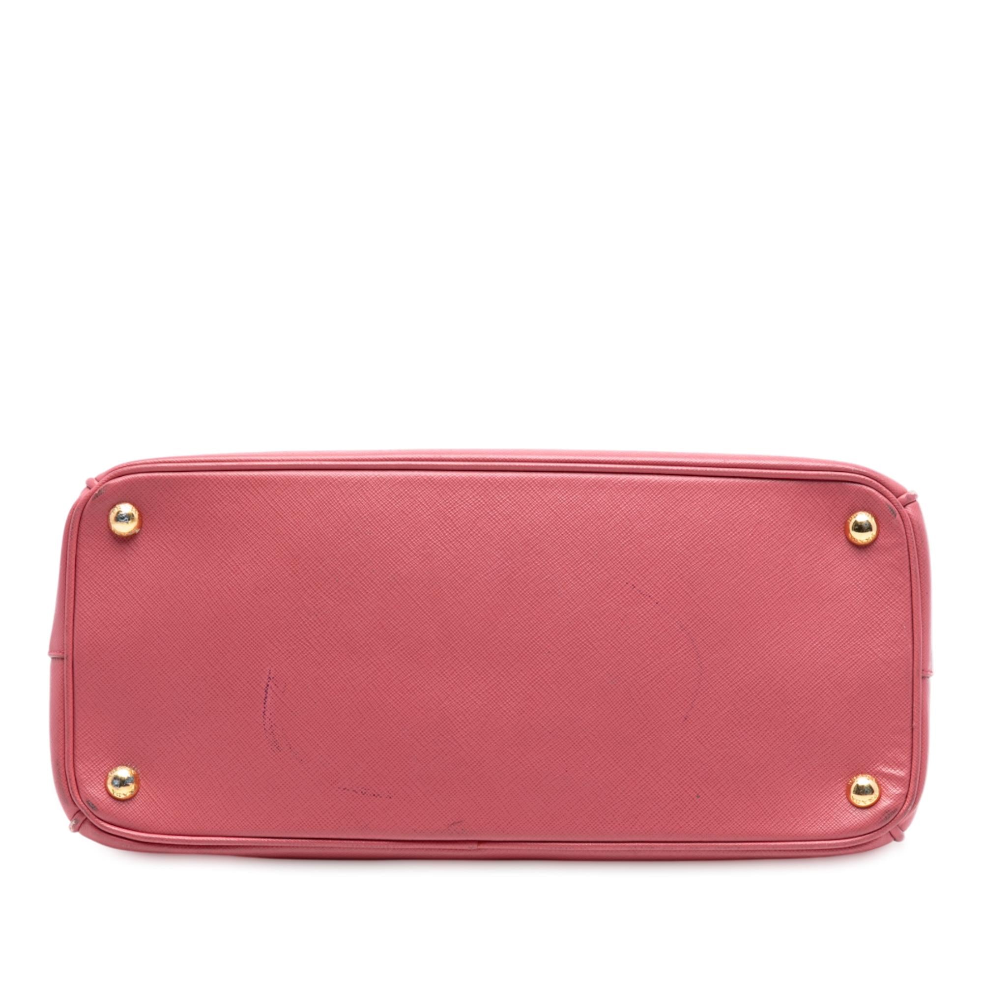 Prada Medium Saffiano Lux Galleria Double Zip Satchel