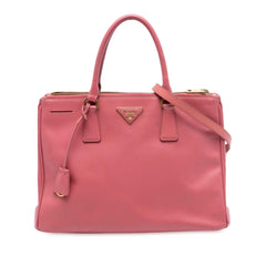 Prada Medium Saffiano Lux Galleria Double Zip Satchel