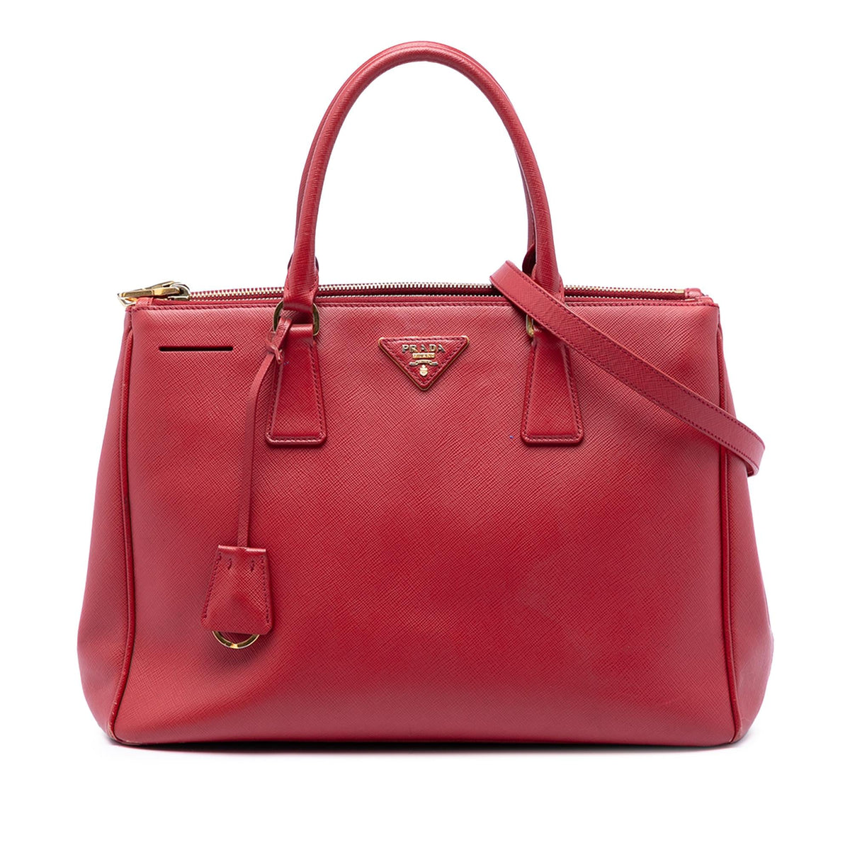 Prada Medium Saffiano Lux Galleria Double Zip Satchel
