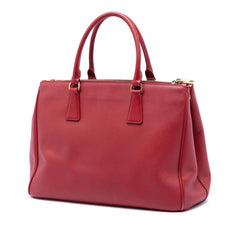 Prada Medium Saffiano Lux Galleria Double Zip Satchel