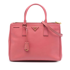 Prada Medium Saffiano Lux Galleria Double Zip Satchel