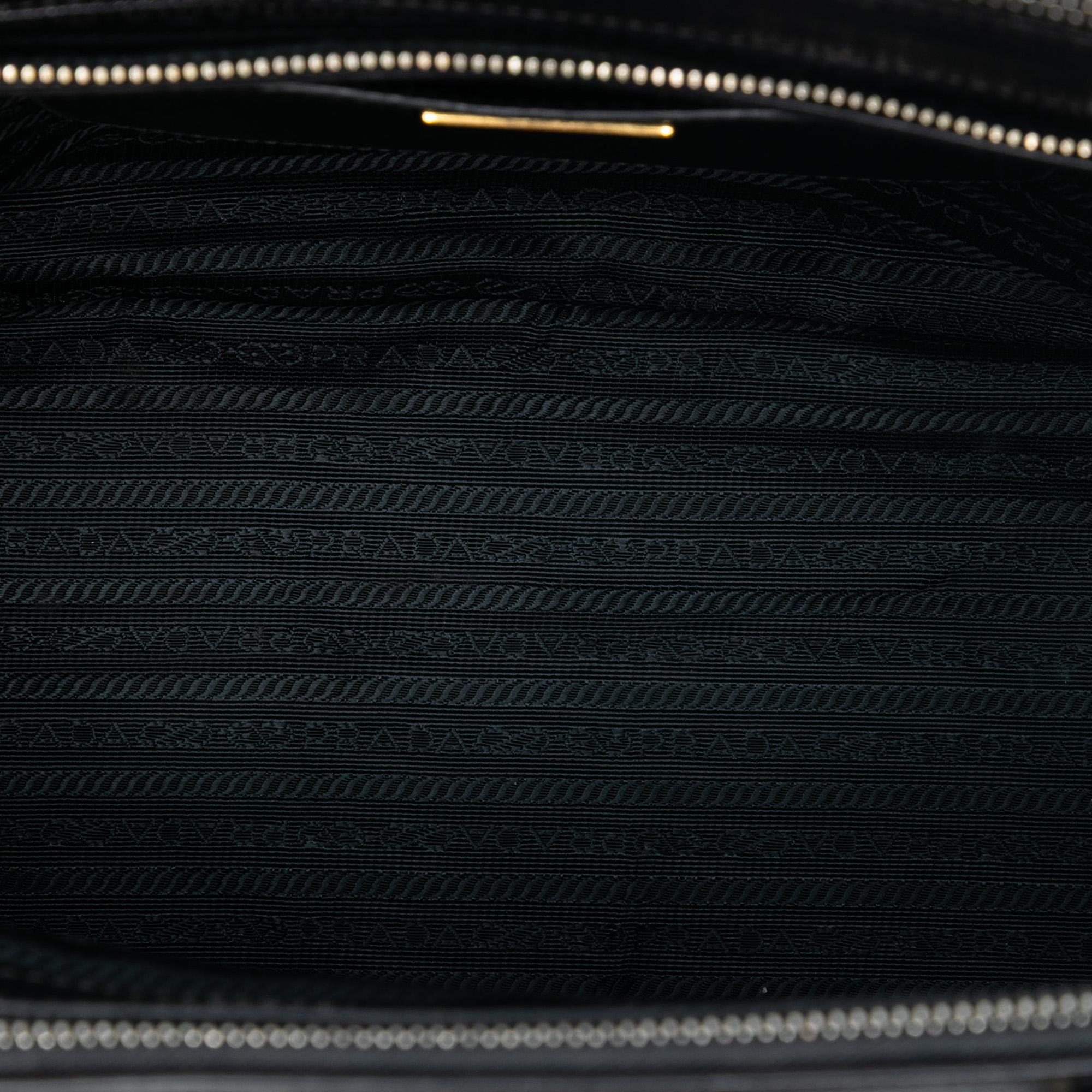 Prada Medium Saffiano Lux Galleria Double Zip Satchel