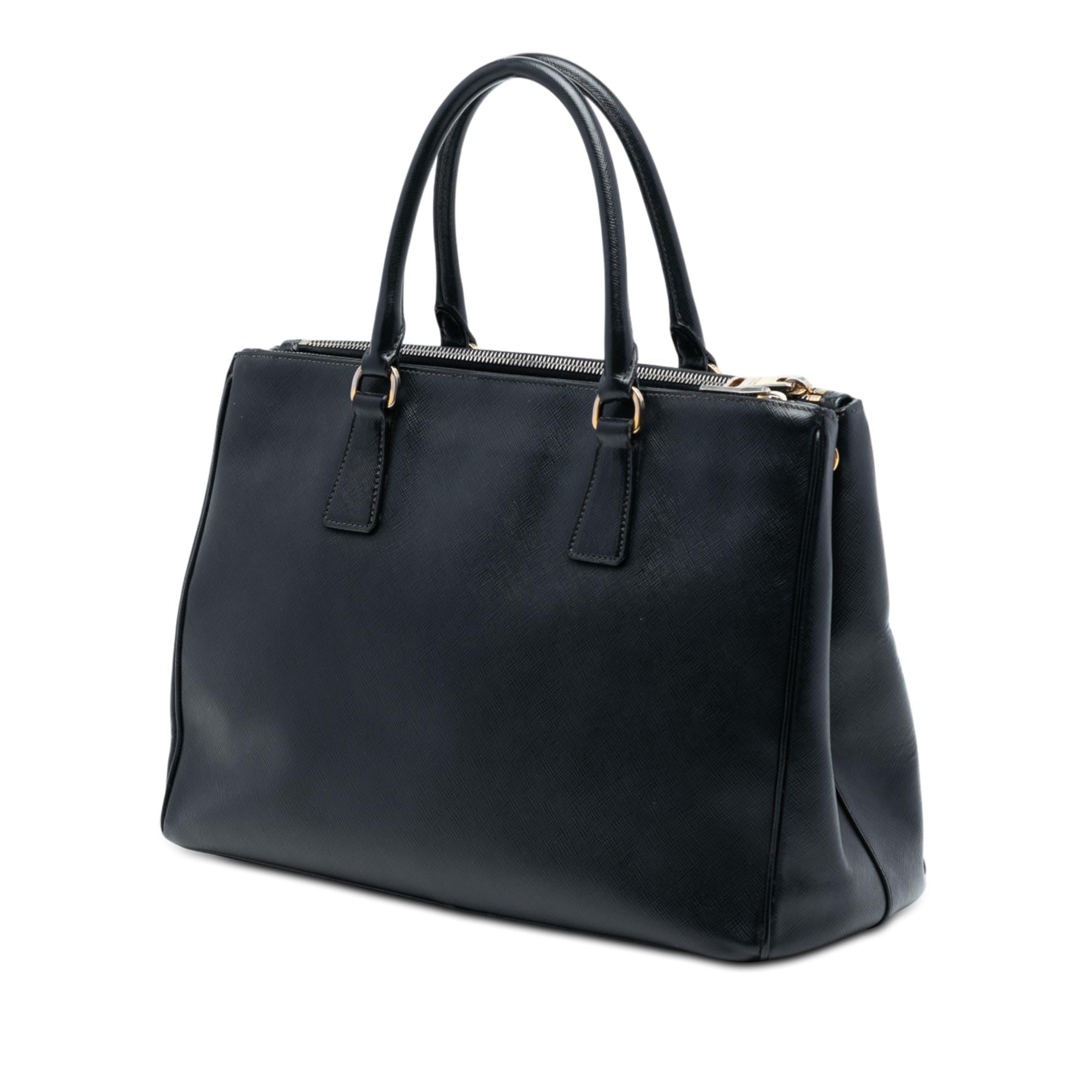 Prada Medium Saffiano Lux Galleria Double Zip Satchel