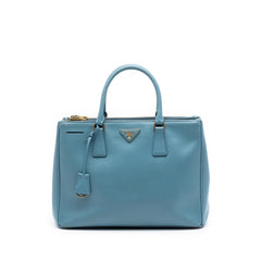 Prada Medium Saffiano Lux Galleria Double Zip Satchel