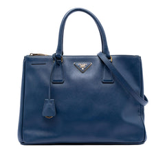 Prada Medium Saffiano Lux Galleria Double Zip Satchel