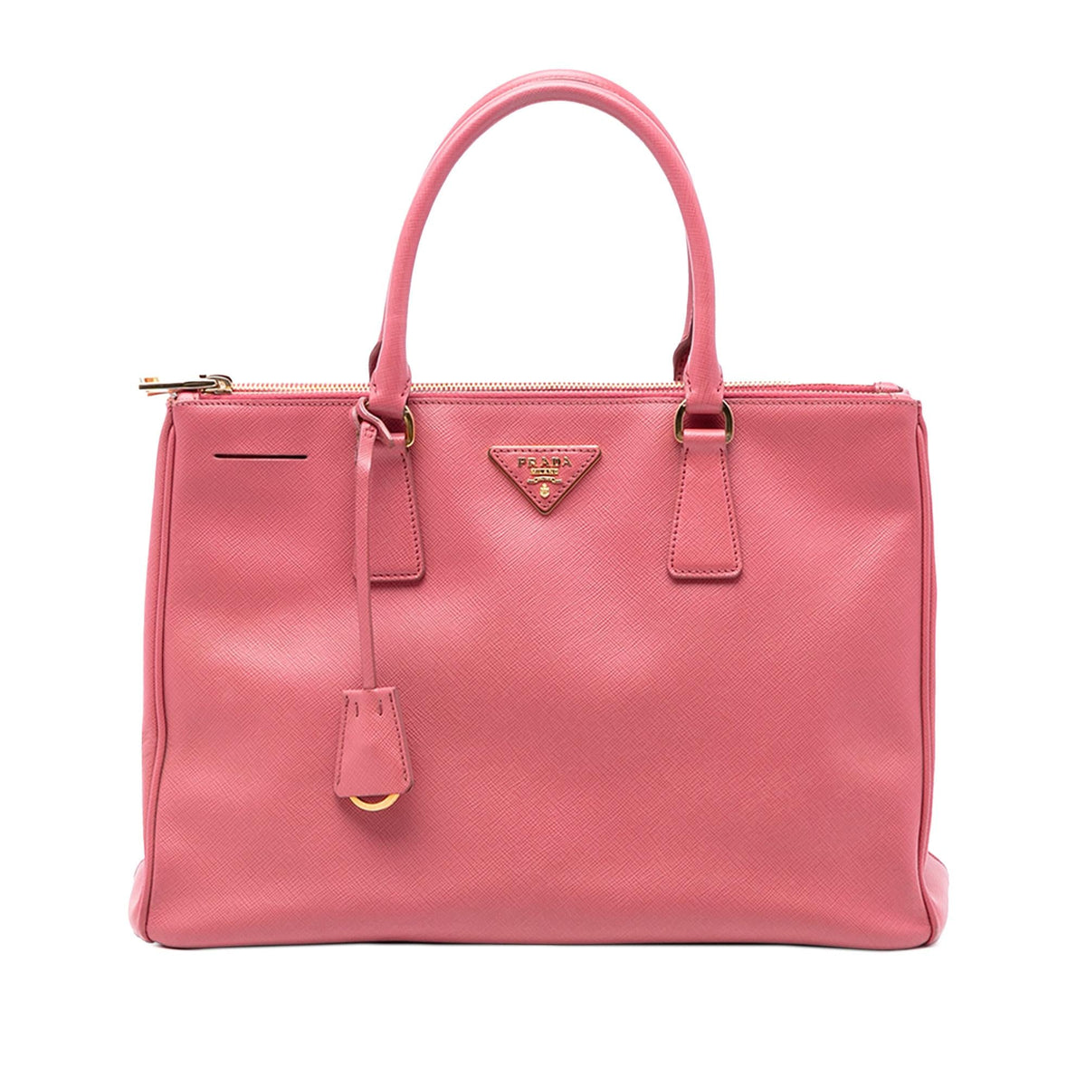 Prada Medium Saffiano Lux Galleria Double Zip Satchel