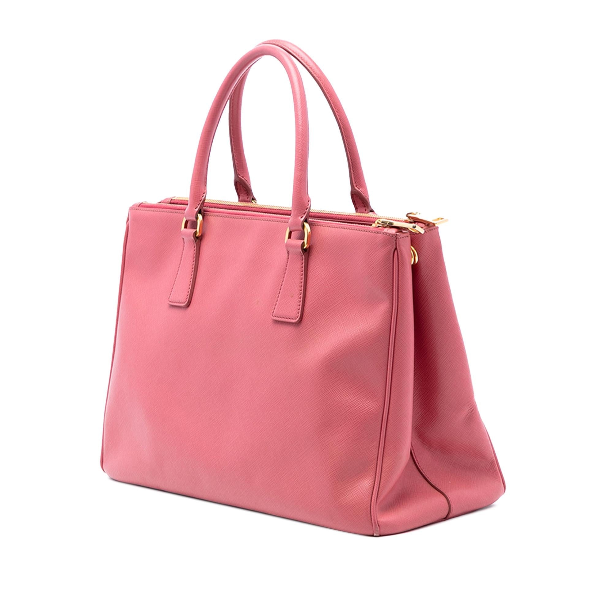 Prada Medium Saffiano Lux Galleria Double Zip Satchel