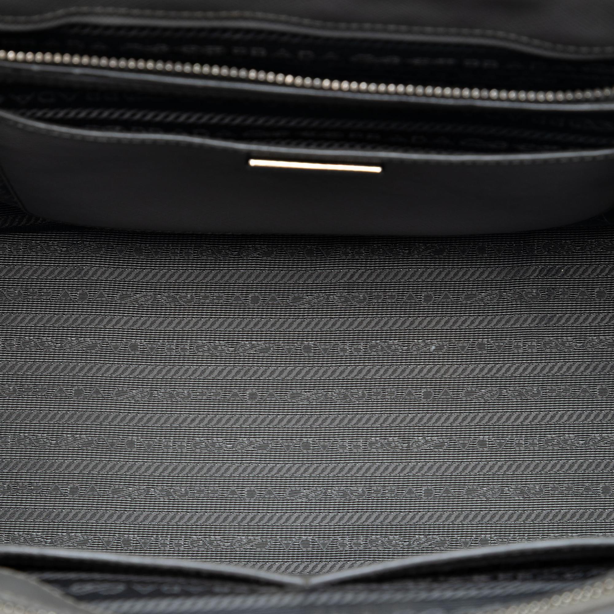 Prada Medium Saffiano Lux Galleria Double Zip Satchel