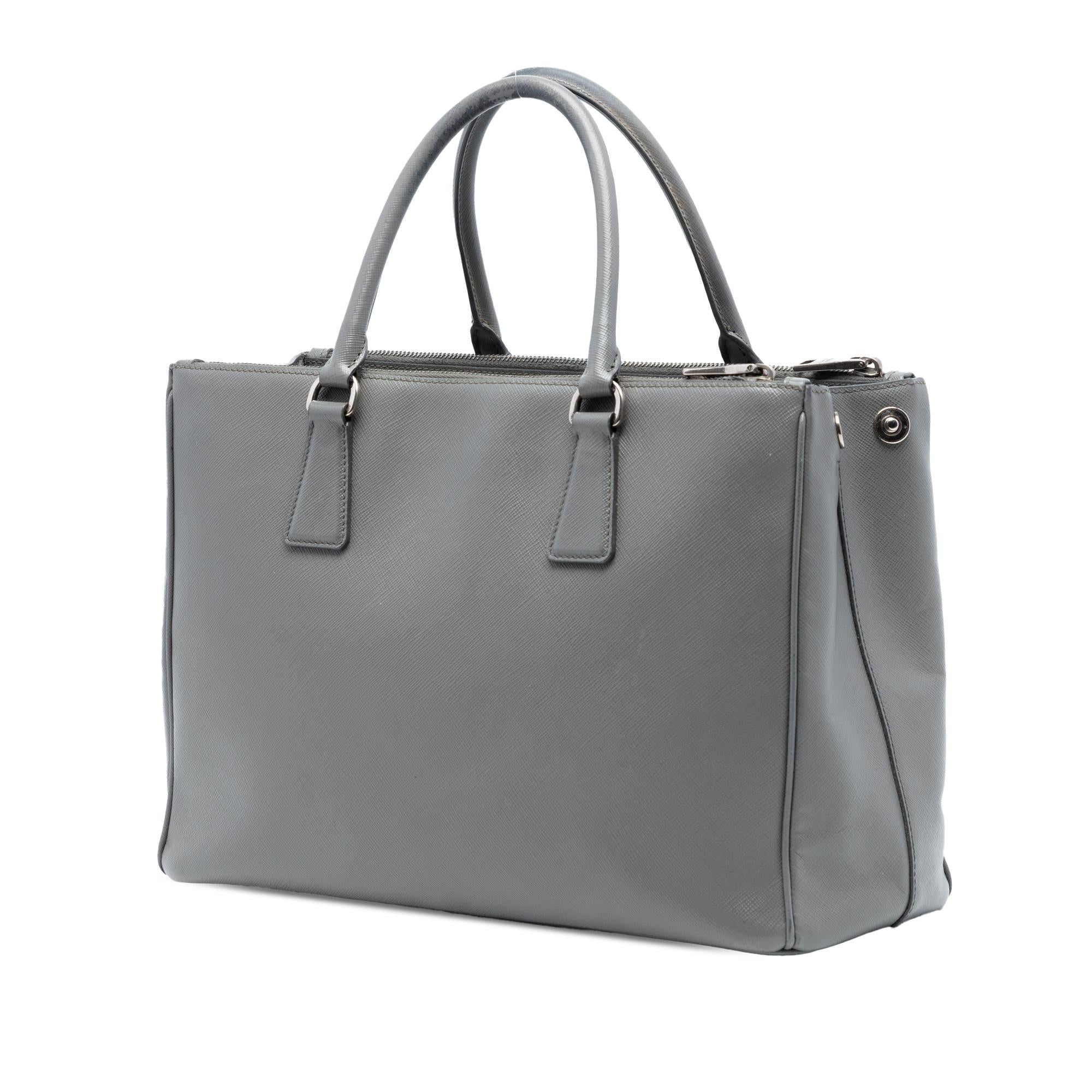 Prada Medium Saffiano Lux Galleria Double Zip Satchel