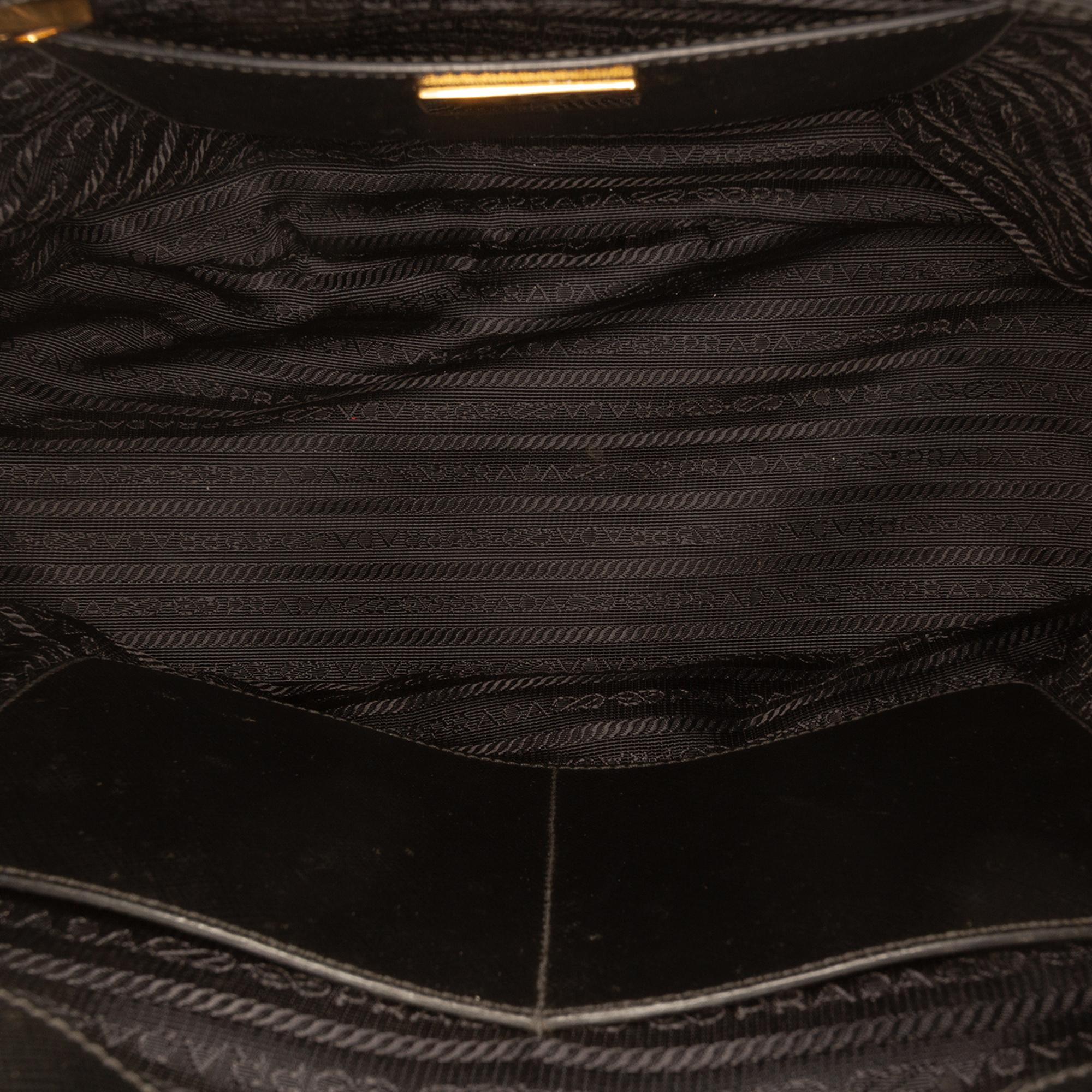 Prada Medium Saffiano Lux Galleria Double Zip Satchel