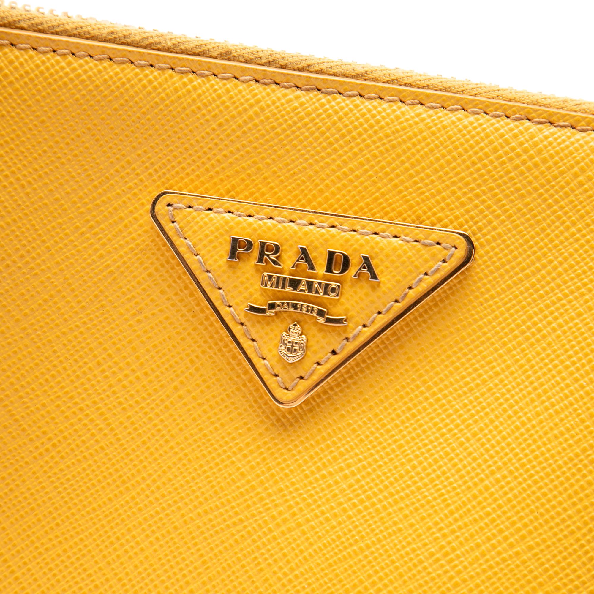 Prada Medium Saffiano Lux Galleria Double Zip Satchel