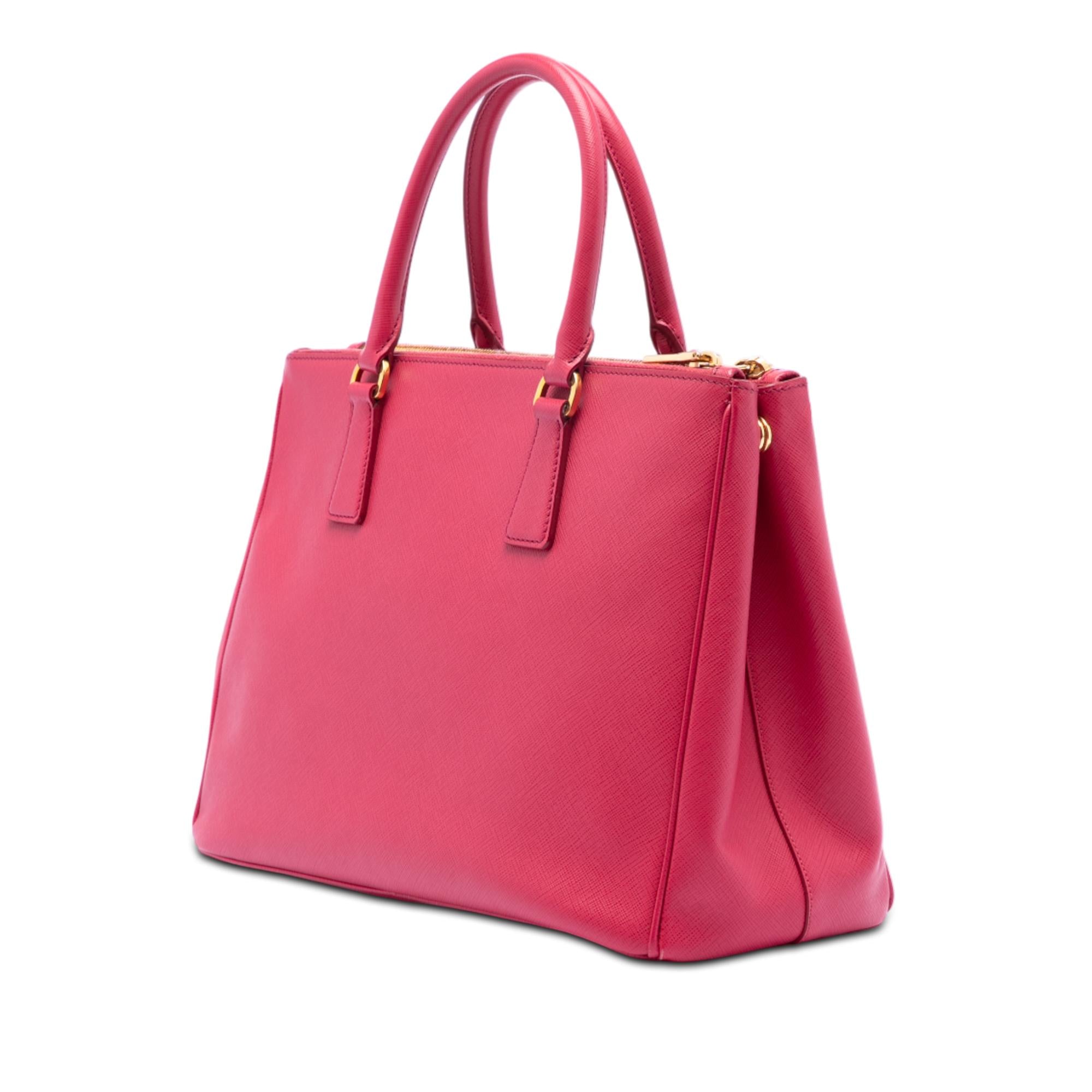 Prada Medium Saffiano Lux Galleria Double Zip Tote