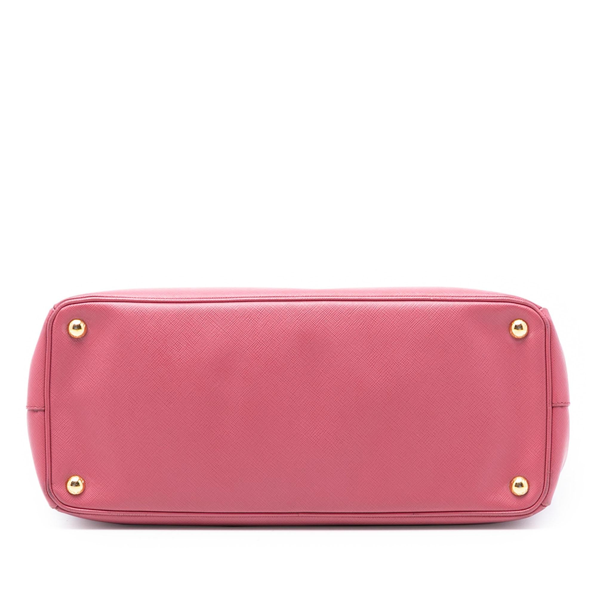 Prada Medium Saffiano Lux Galleria Double Zip Tote