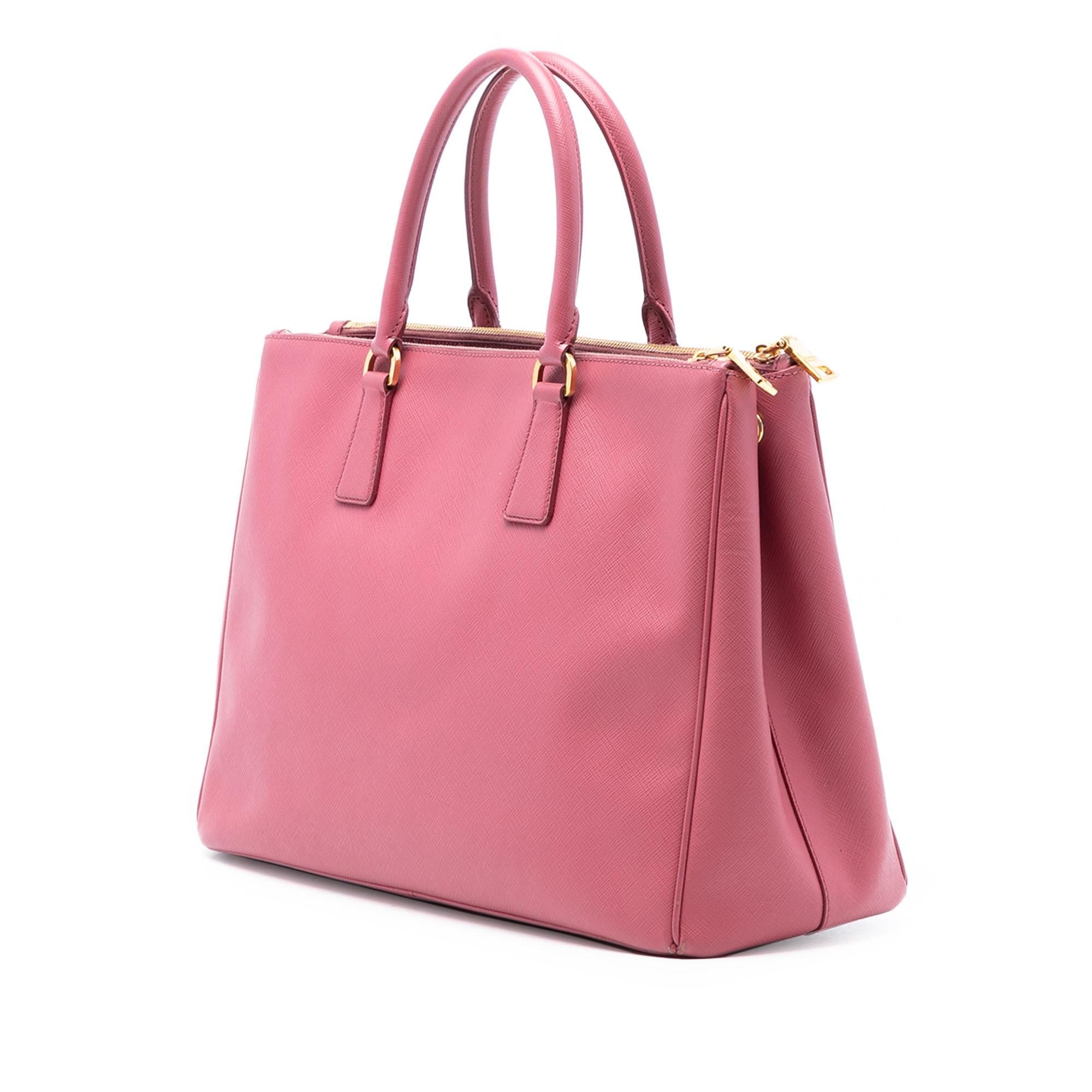 Prada Medium Saffiano Lux Galleria Double Zip Tote