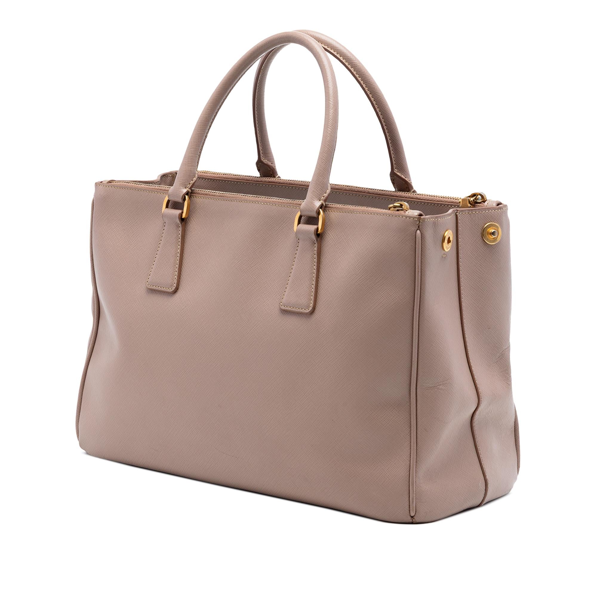 Prada Medium Saffiano Lux Galleria Double Zip Tote