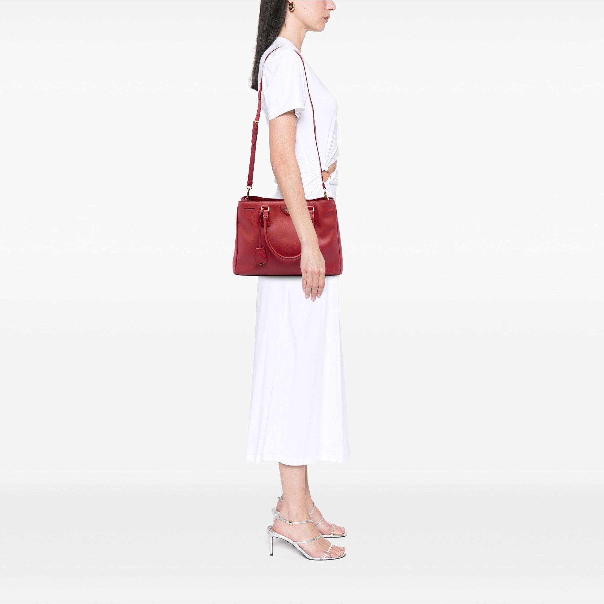 Prada Medium Saffiano Lux Galleria Satchel