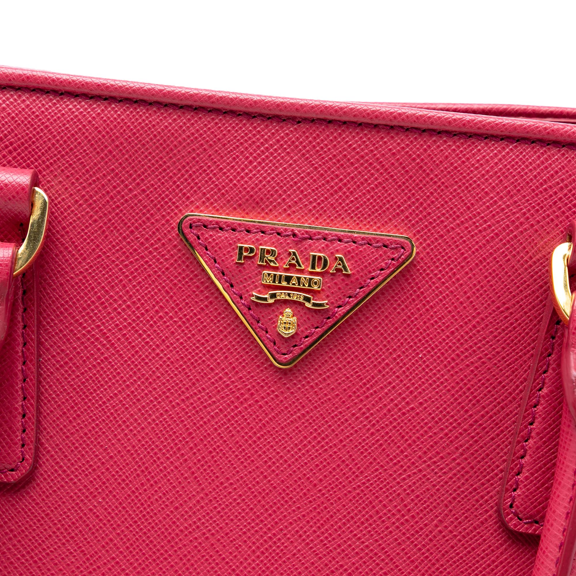 Prada Medium Saffiano Lux Open Promenade Satchel