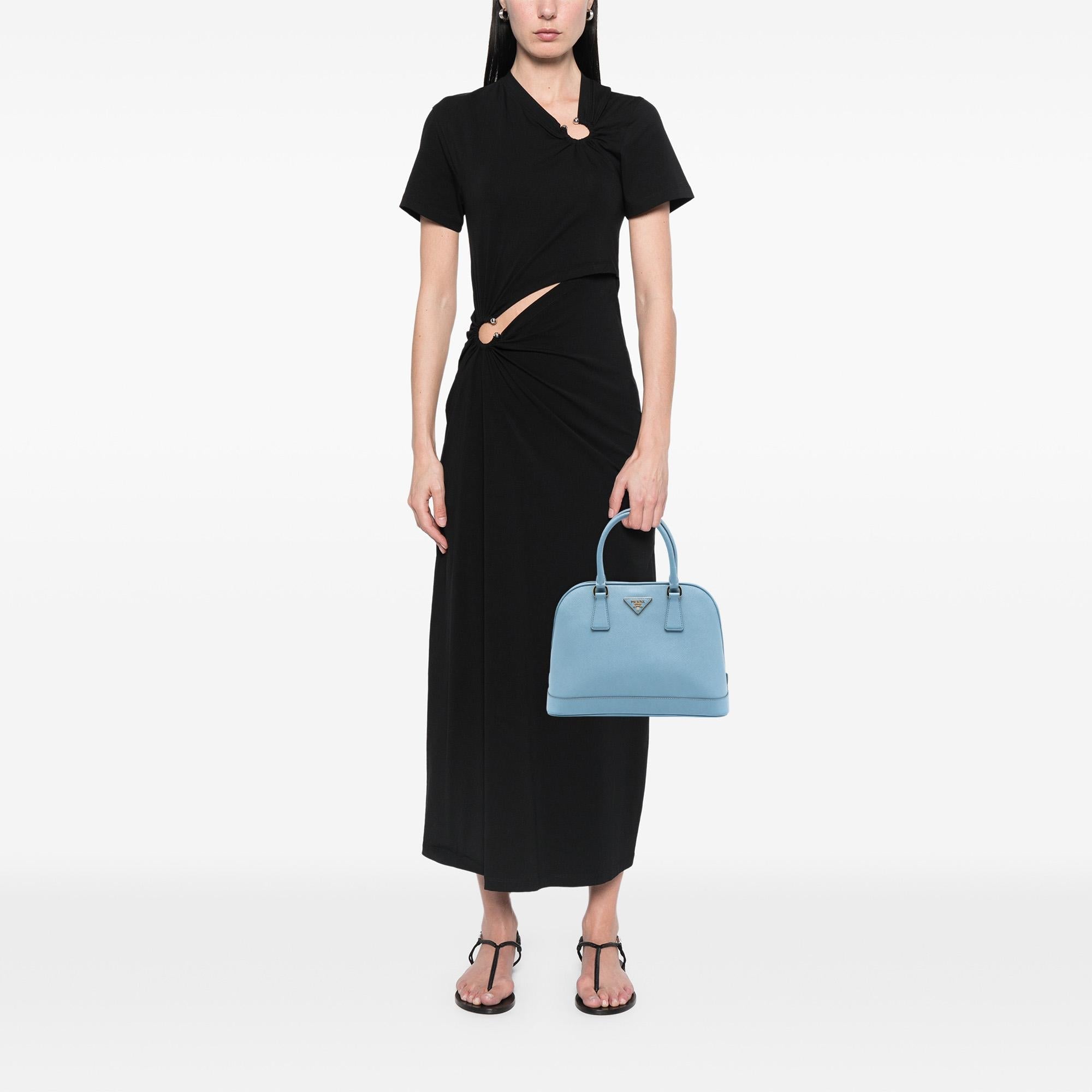 Prada Medium Saffiano Lux Open Promenade Satchel