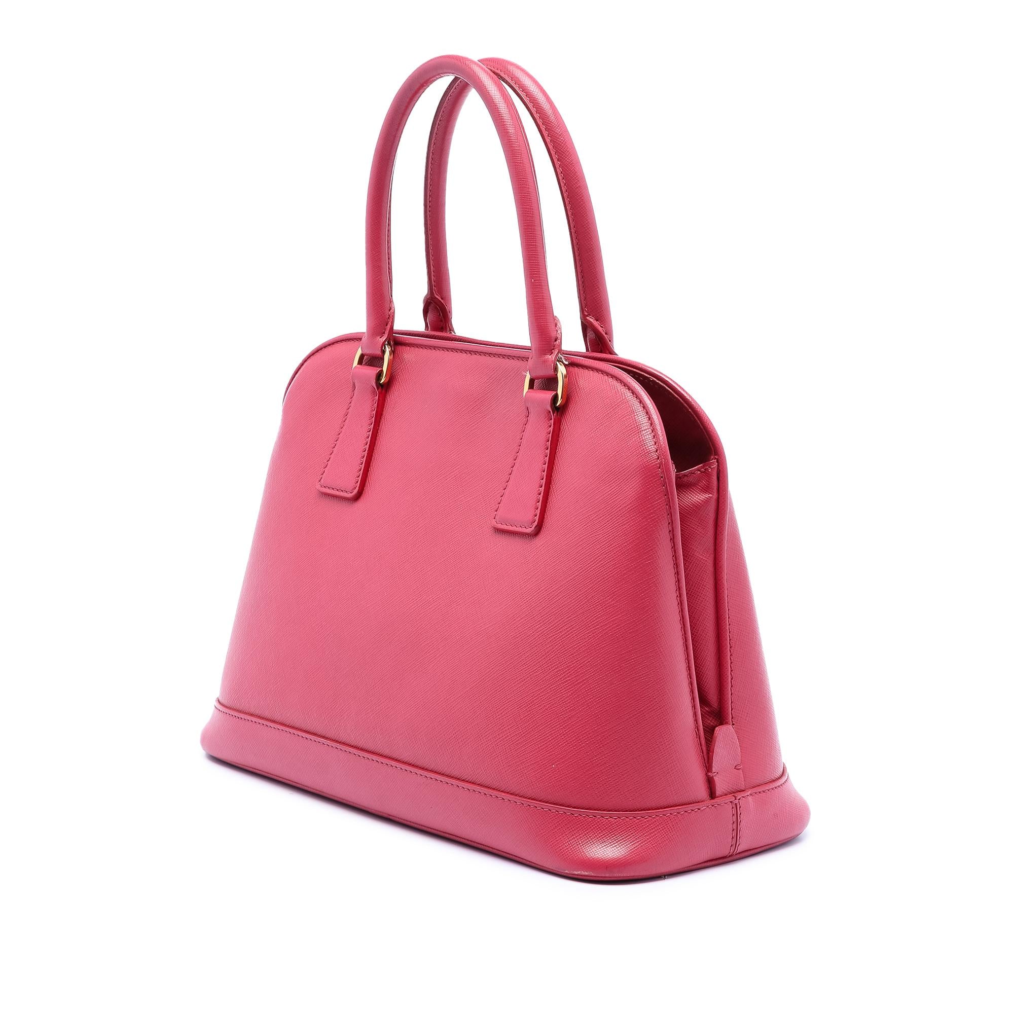 Prada Medium Saffiano Lux Open Promenade Satchel
