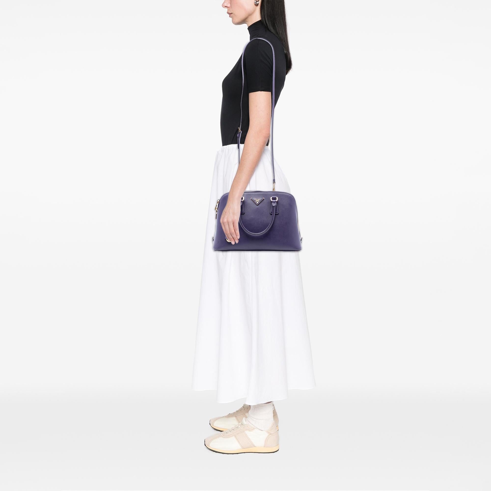 Prada Medium Saffiano Lux Promenade Satchel