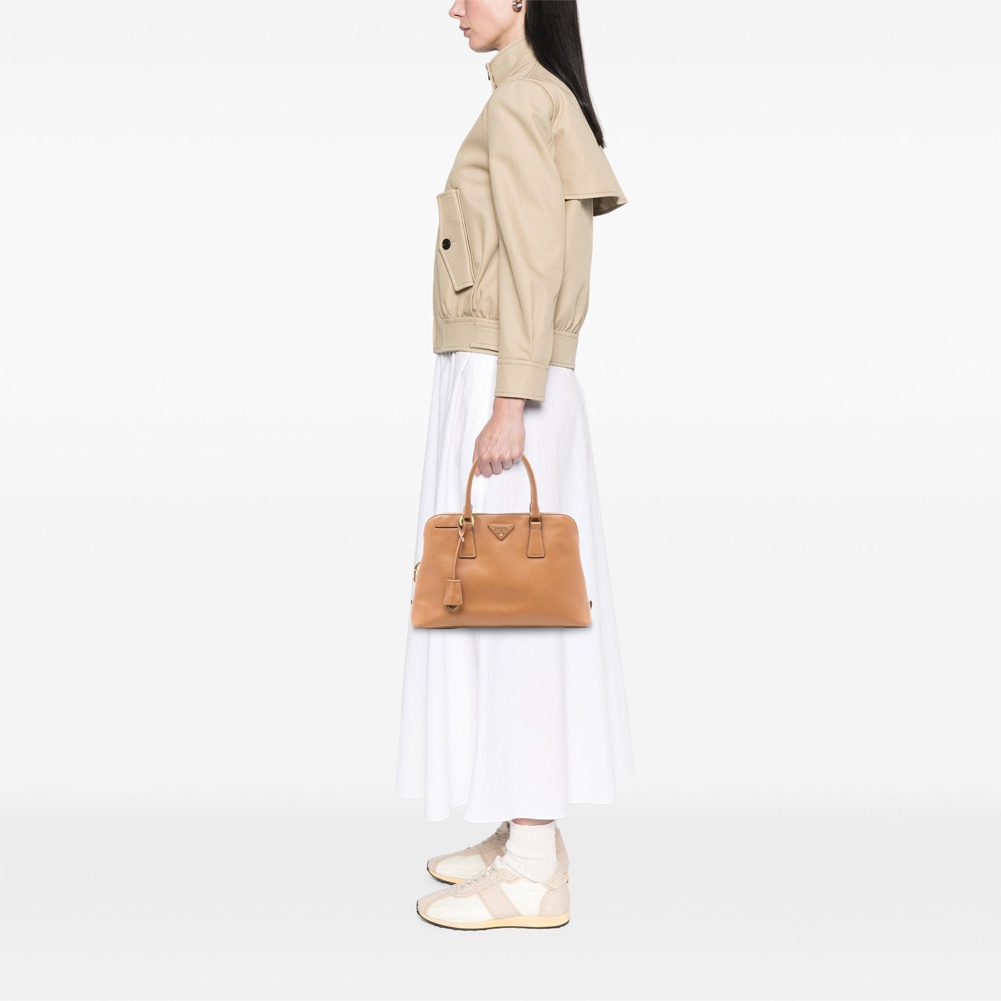 Prada Medium Saffiano Lux Promenade Satchel