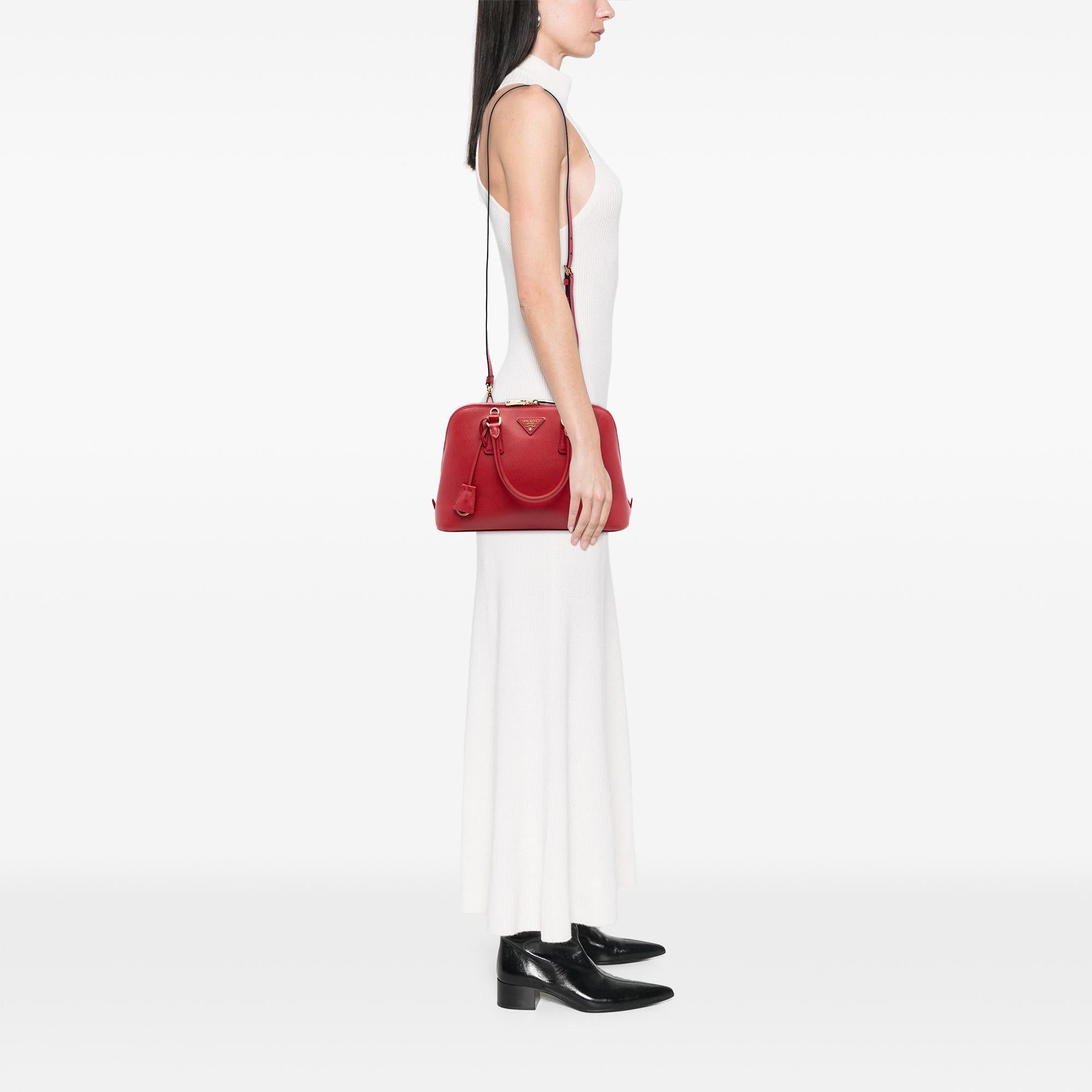 Prada Medium Saffiano Lux Promenade Satchel