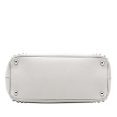 Prada Medium Saffiano Lux Studded Crystal Galleria Double Zip Satchel