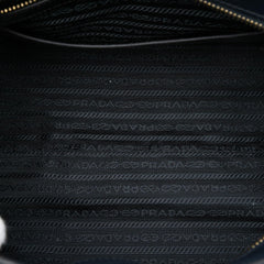 Prada Medium Saffiano Trimmed City Calf Greca Esplanade Satchel