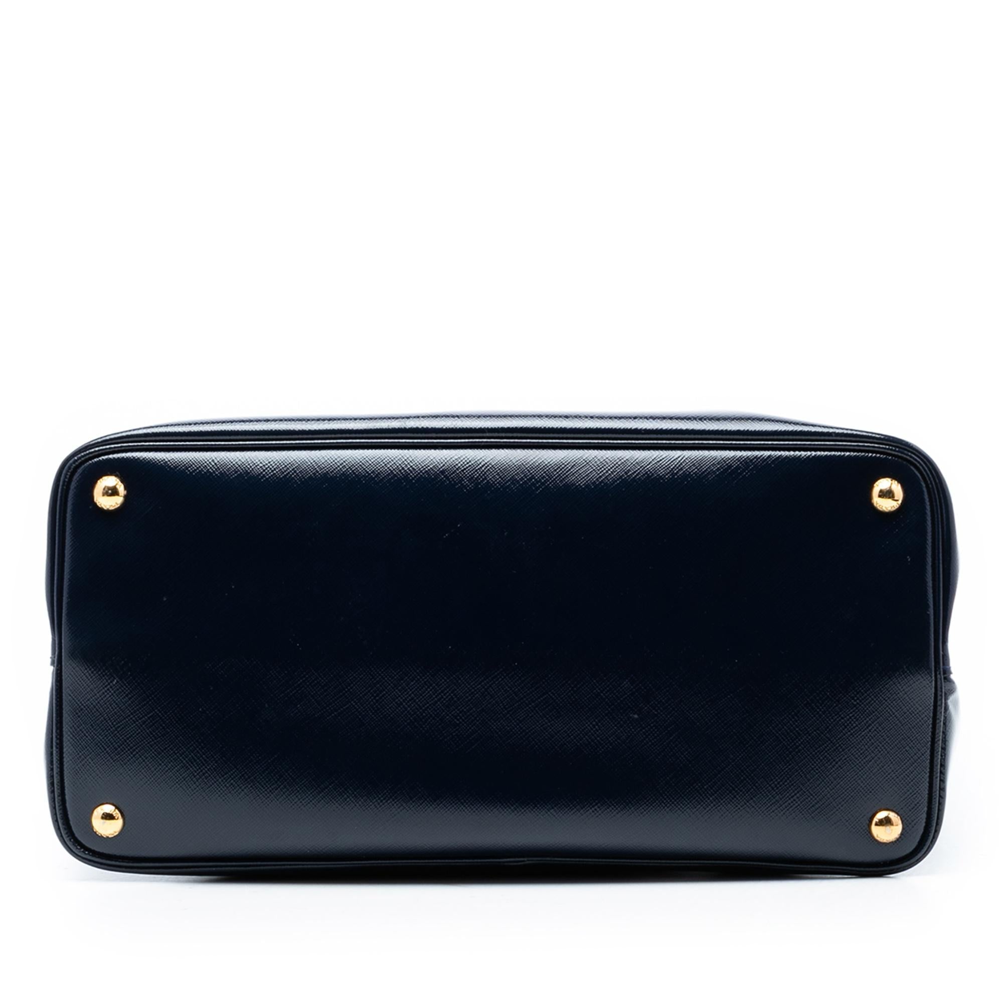Prada Medium Saffiano Vernice Double Satchel
