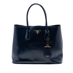 Prada Medium Saffiano Vernice Double Satchel