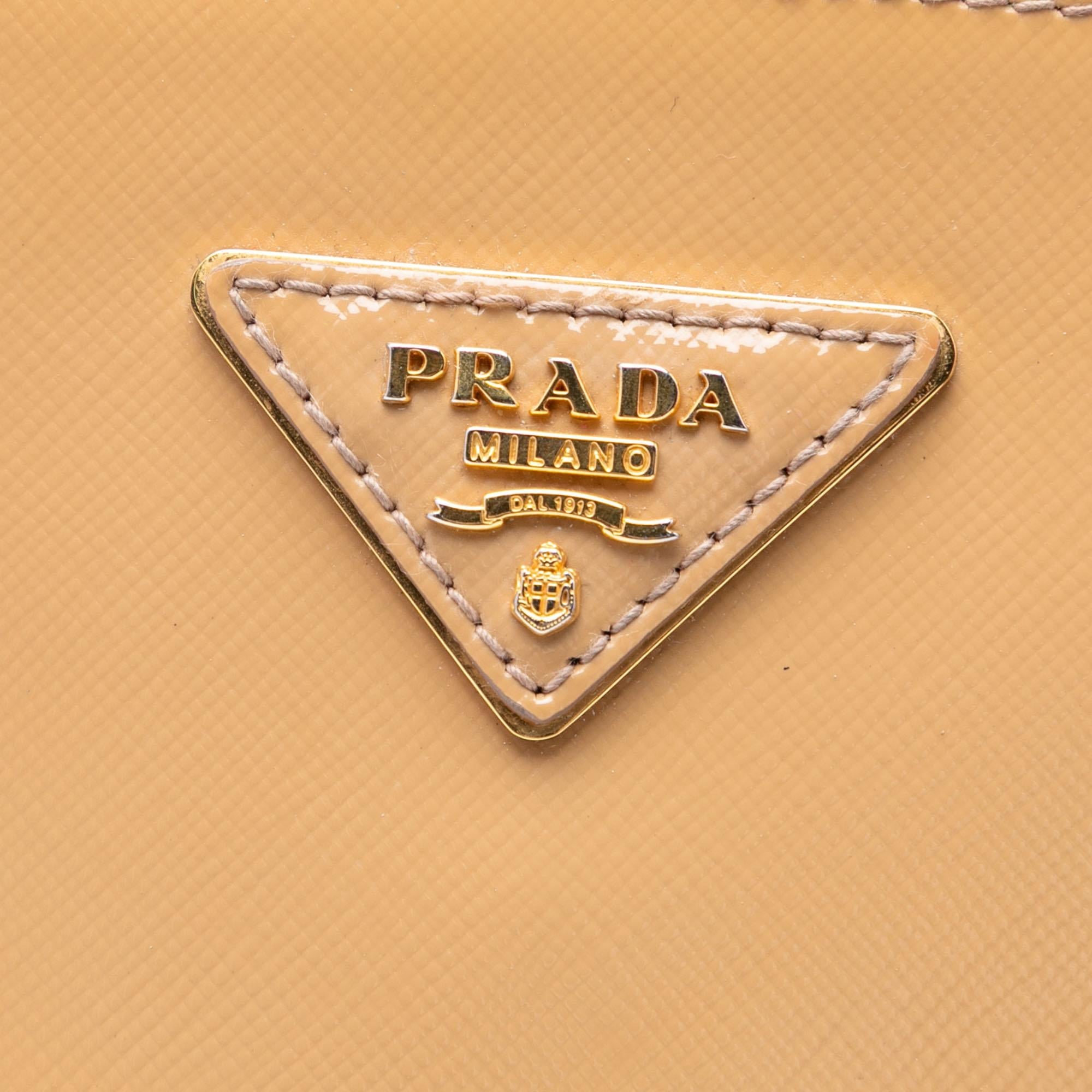 Prada Medium Saffiano Vernice Promenade Satchel