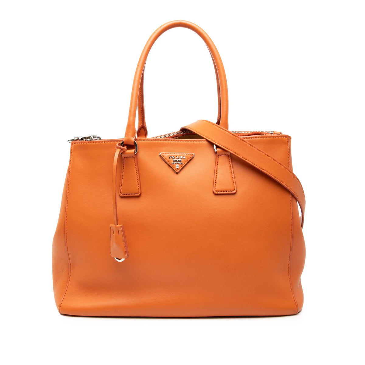 Prada Medium Soft Calf Galleria Double Zip Tote
