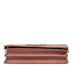 Prada Metallic Saffiano Lux Chain Crossbody