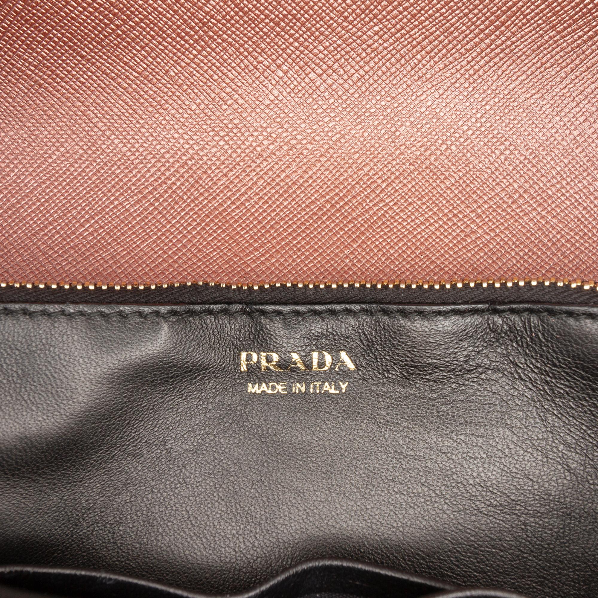Prada Metallic Saffiano Lux Chain Crossbody