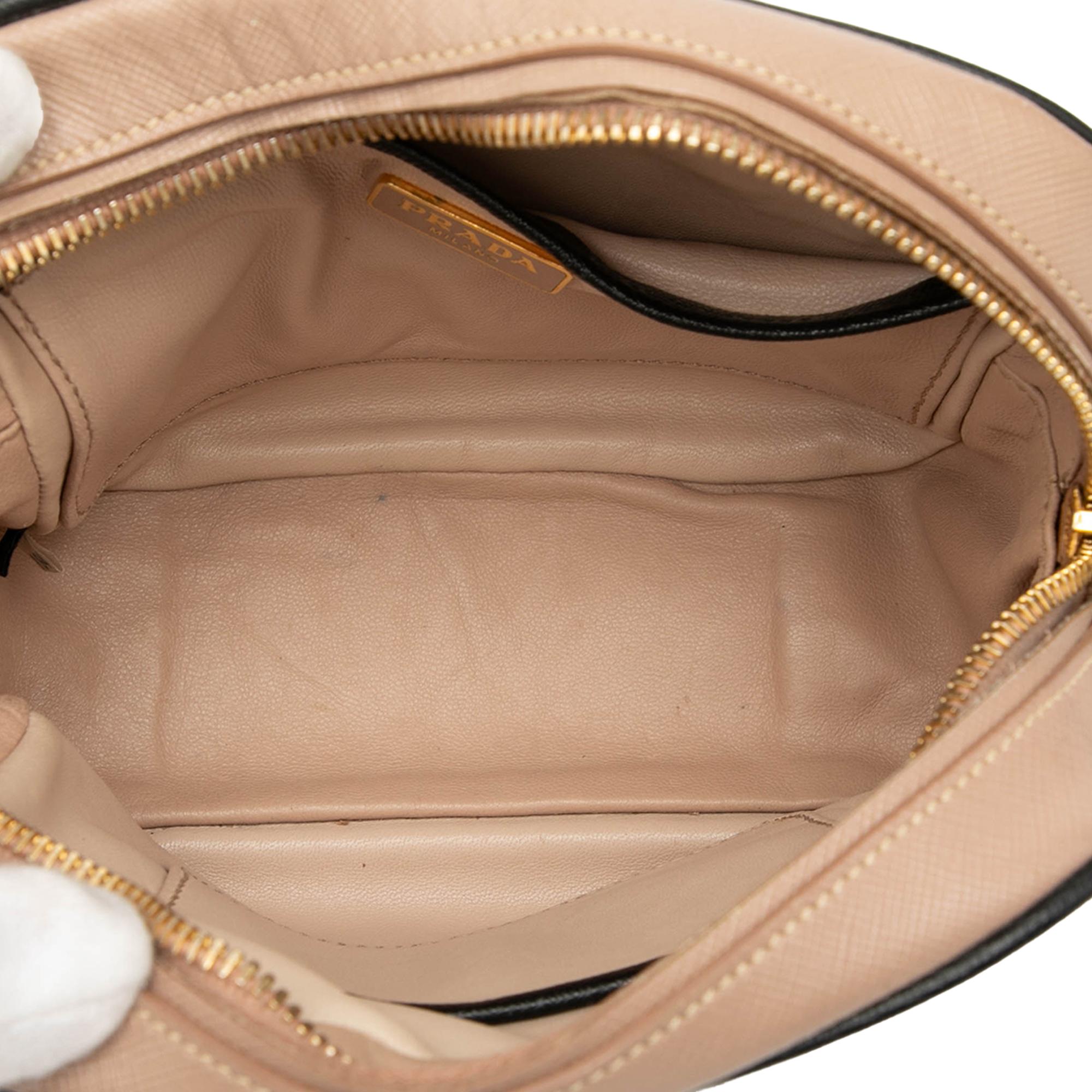 Prada Mini Bicolor Saffiano Lux Satchel