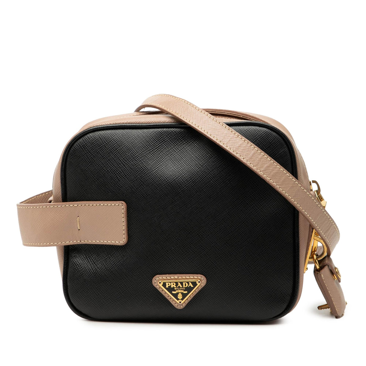Prada Mini Bicolor Saffiano Lux Satchel