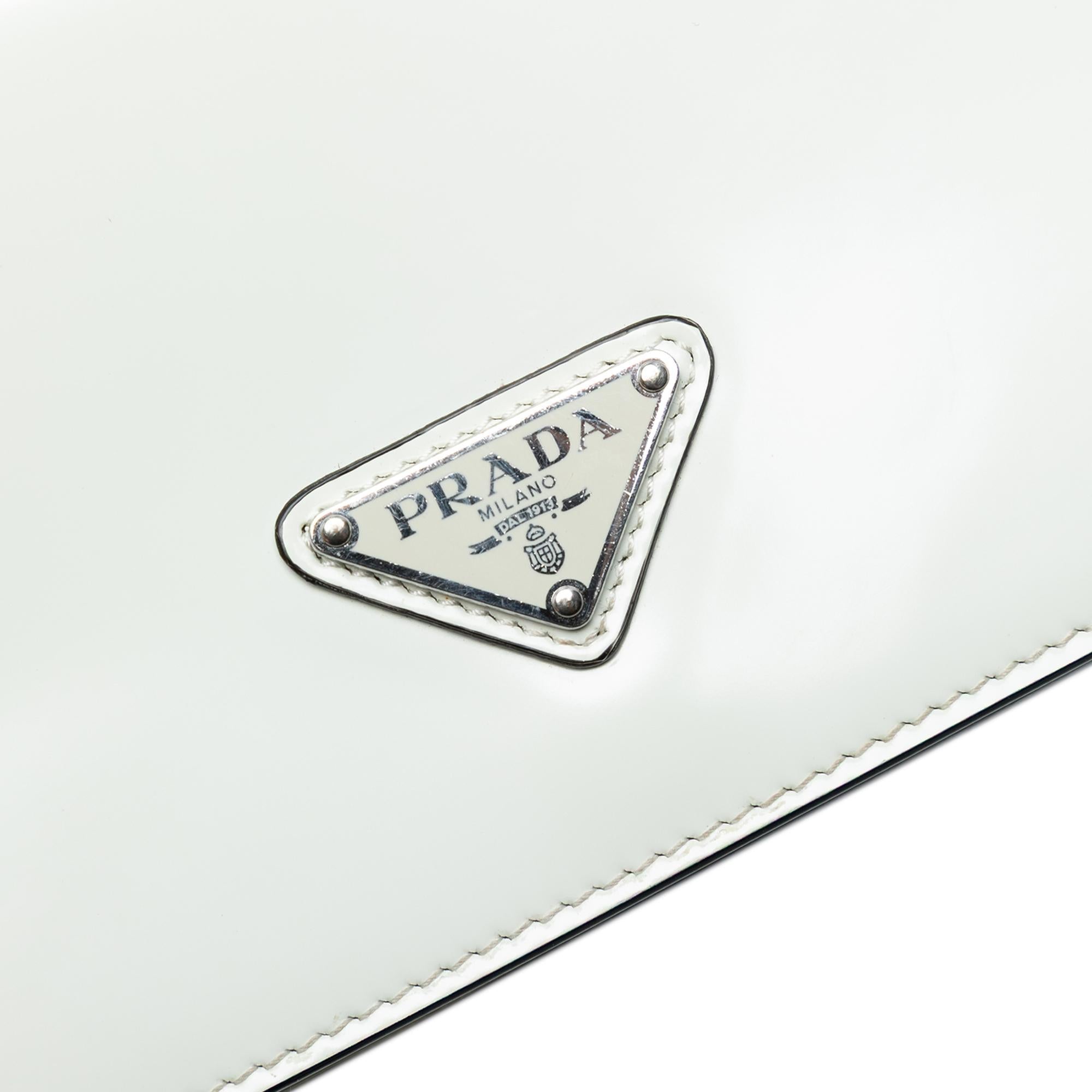 Prada Mini Brushed Leather Chain Crossbody