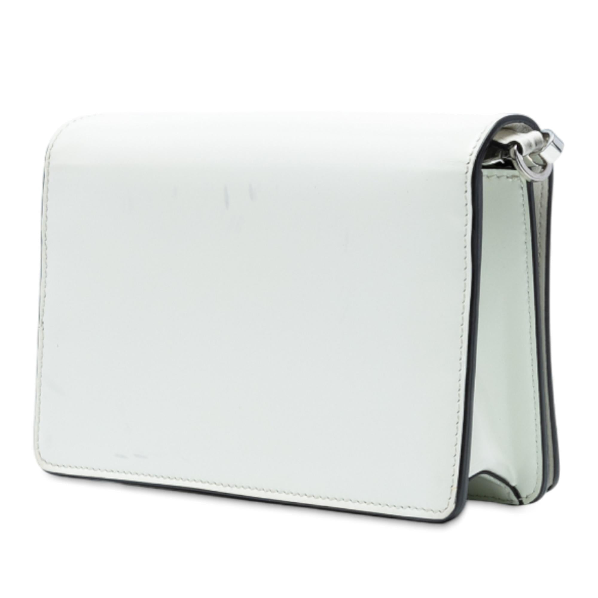 Prada Mini Brushed Leather Chain Crossbody