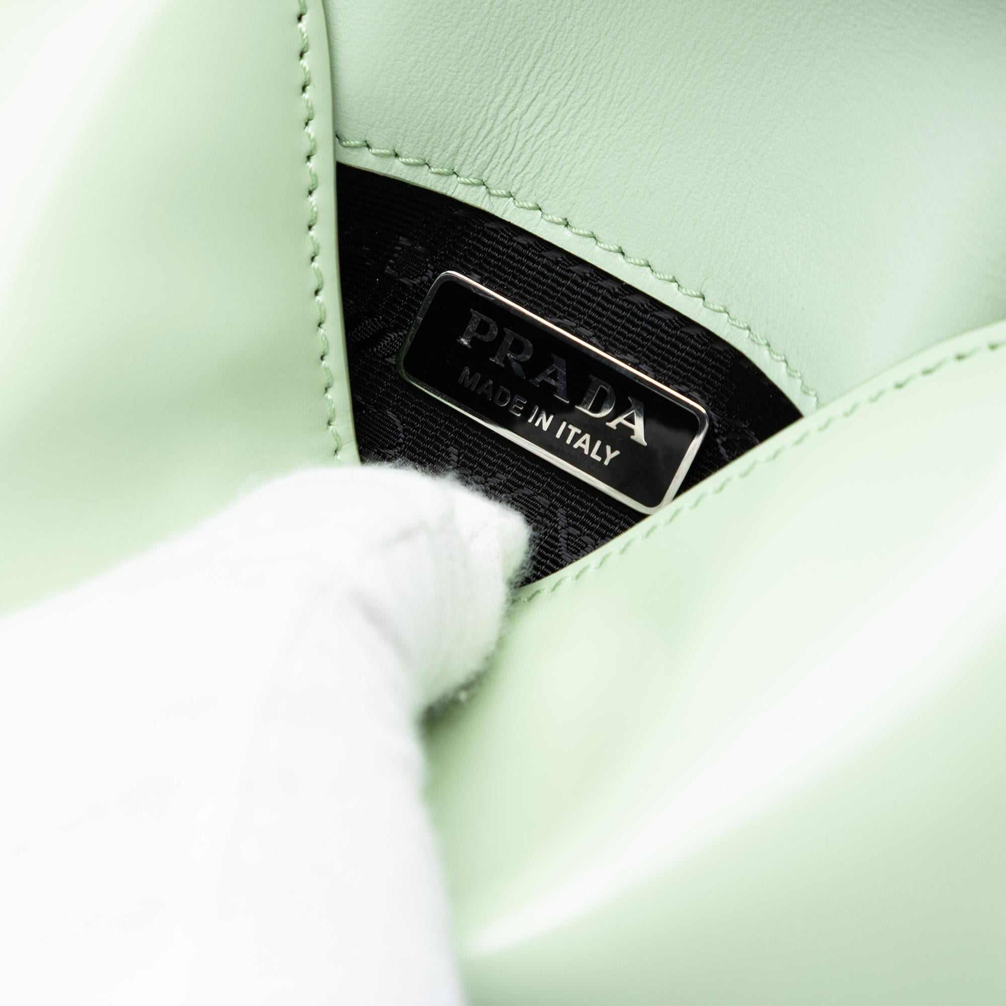Prada Mini Brushed Leather Cleo Flap