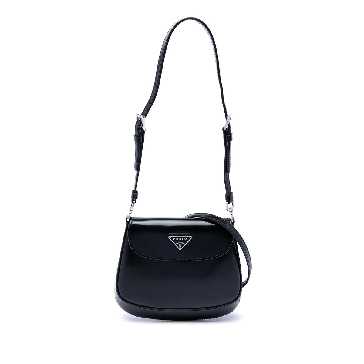 Prada Mini Brushed Leather Cleo Flap
