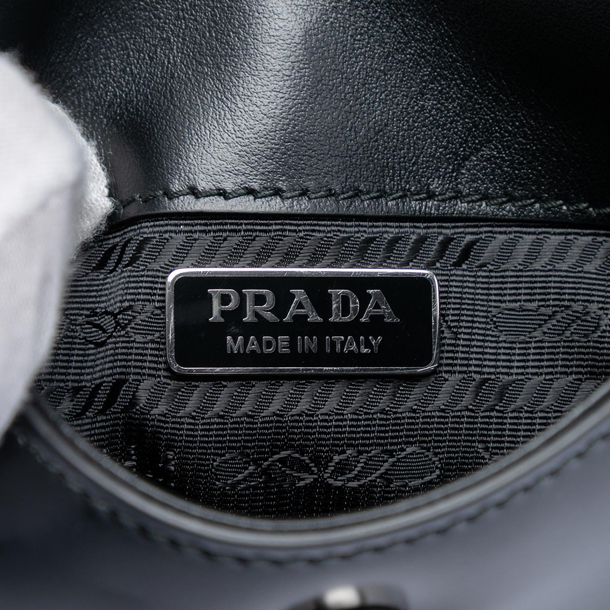 Prada Mini Brushed Leather Cleo Flap