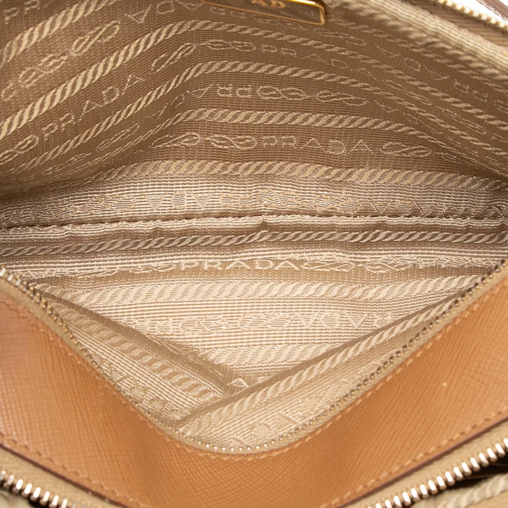 Prada Mini Saffiano Double Zip Crossbody