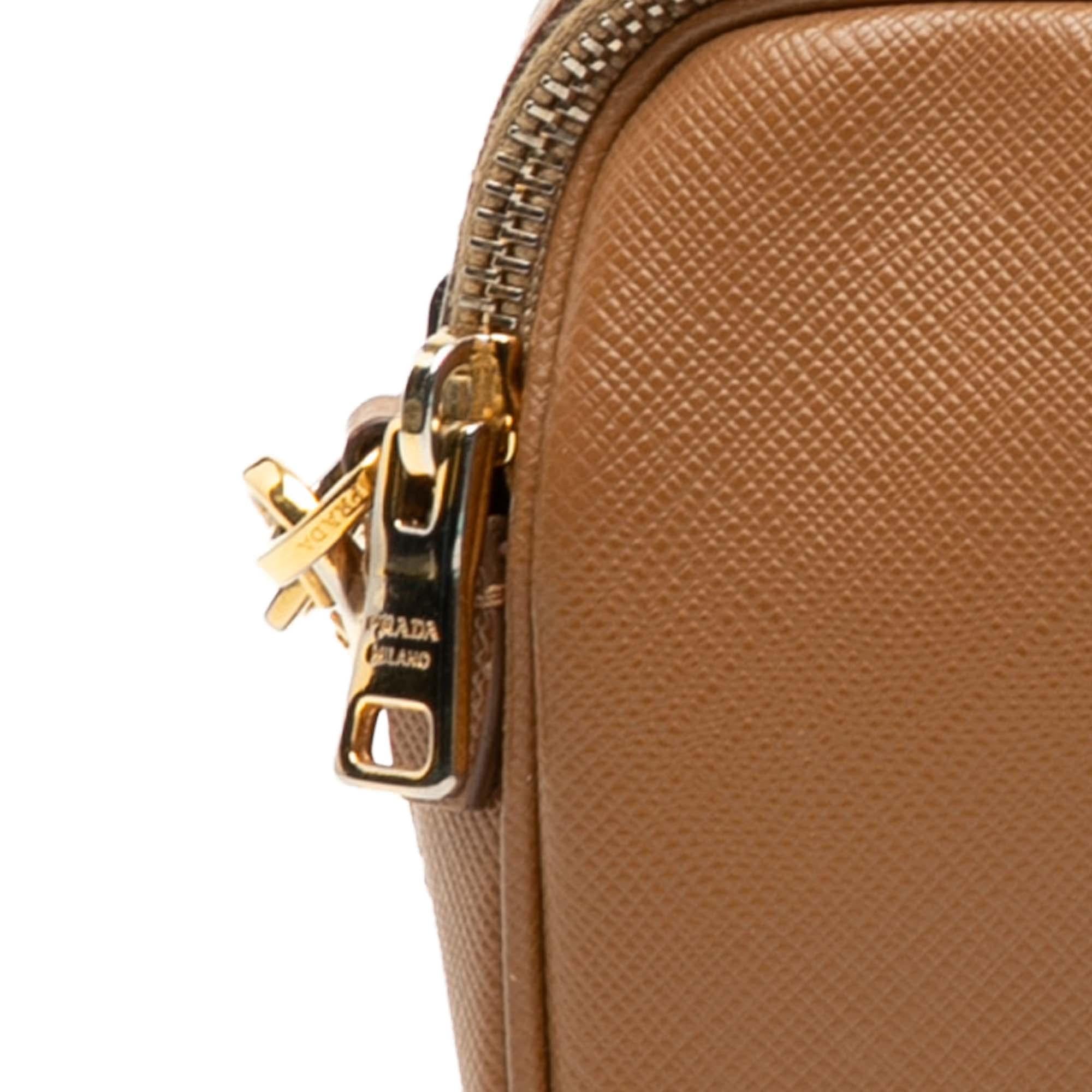 Prada Mini Saffiano Double Zip Crossbody