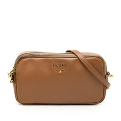 Prada Mini Saffiano Double Zip Crossbody