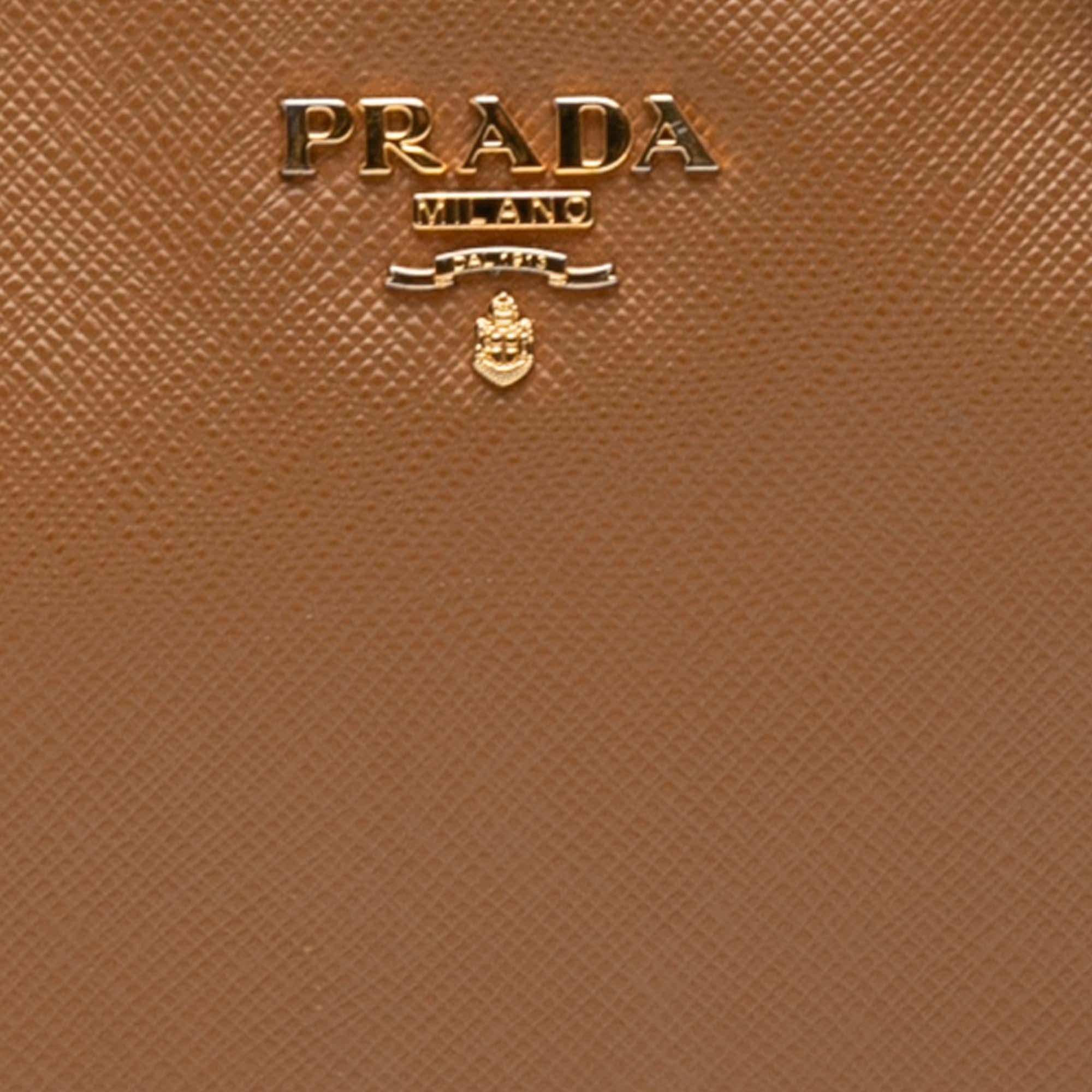Prada Mini Saffiano Double Zip Crossbody