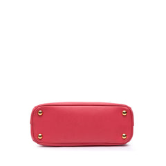 Prada Mini Saffiano Lux Galleria Double Zip Satchel