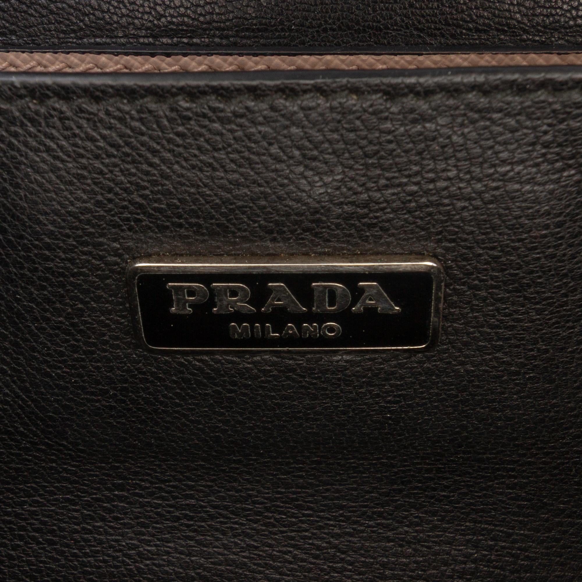 Prada Mini Saffiano Lux Sound Lock Satchel